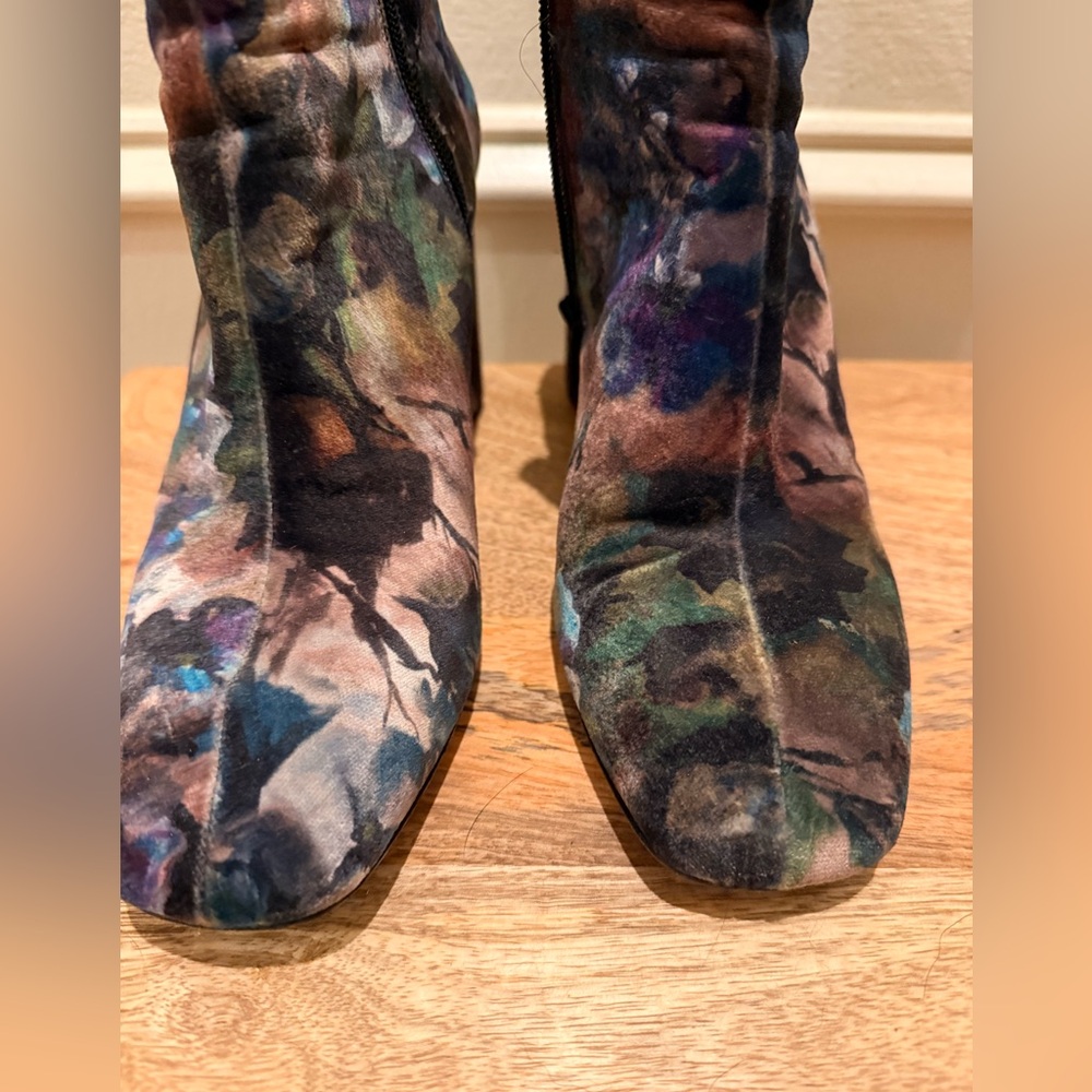 Eugenia Kim Velvet Floral Ankle Boots - Picture 2 of 5
